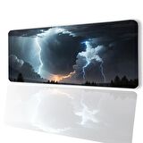SonicTouch Göklerin Ay Yıldızı Şimşek Temalı Kaymaz Gaming Oyuncu Dikişsiz Klavye Mouse Pad 32x70Cm