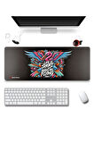 SonicTouch UltraGrand Hayat Kısa Kuşlar Uçuyor Grafiti Xxl Gamer Oyuncu Klavye Mouse Pad 40x90Cm