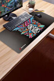 SonicTouch UltraGrand Hayat Kısa Kuşlar Uçuyor Grafiti Xxl Gamer Oyuncu Klavye Mouse Pad 40x90Cm