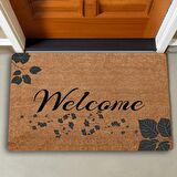 Valerine Life Ceviz Yaprağı Welcome Kapı Önü Paspası 45x70cm