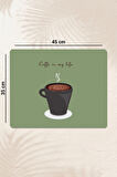 Valerine Life Kahve Makinesi Matı Sıvı Geçirmez Kaymaz Çaycı Espresso Makinesi Pad 35x45cm 27250212