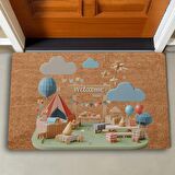 Valerine Life Kamp Piknik Temalı Welcome Kapı Önü Paspası 45x70cm