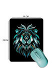 SonicTouch Mozaik Aslan Yeşil Pürüzsüz Yüzey Kaymaz Taban Dikişsiz Gamer Oyuncu Mouse Pad 19x23cm