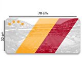 SonicTouch  Sarı Kırmızı Stad Temalı Kaydırmaz Gaming Oyuncu Masaüstü Dikişsiz Klavye Pad 32X70Cm