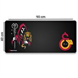 SonicTouch UltraGrand Derin GS Taraftar 1905 Dikişsiz Xxl Gaming Oyuncu Sarı Kırmızı Klavye Mouse Pad 40x90Cm