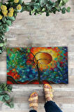 Valerine Life Masalsı Güneş Işıltılı Renklerin Dansı Welcome Hoş Geldiniz Kapı Önü Paspası 45x70cm