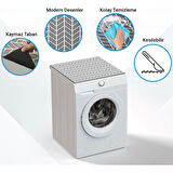 Valerine Life Çamaşır Kurutma Makinesi Örtüsü Matı Kaymaz Sıvı Geçirmez Koruyucu Yıkanır Ped 60x60cm