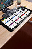 SonicTouch UltraGrand 2025 Takvimi Kişiye Firmaya Özel Promosyon Xxl Sıvı Geçirmez Masa Üstü Klavye Mouse Pad 40x90Cm