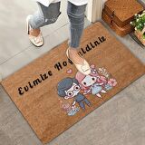 Valerine Life Sevimli Çiftler Evimize Hoş Geldiniz Kapı Önü Paspası 45x70cm