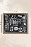 Valerine Life Kahve Makinesi Matı Sıvı Geçirmez Kaymaz Çaycı Espresso Makinesi Pad 35x45cm 27250205