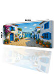 SonicTouch UltraGrand Mavi Beyaz Bodrum Evleri Dikişsiz Xxl Gaming Oyuncu Klavye Mouse Pad 40x90Cm