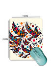 SonicTouch Renkli Kuşlar Pürüzsüz Yüzey Kaymaz Taban Dikişsiz Kenar Gamer Oyuncu Mouse Pad 19x23cm