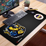 SonicTouch UltraGrand Şanlı FB Taraftar 1907 Xxl Gamer Oyuncu Sarı Lacivert Klavye Mouse Pad 40x90Cm
