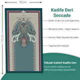 Ravabi Rug Araç İçi İşyeri Deri Taban Namazlık Çantalı Hediyelik Seyahat Seccadesi 70x110cm 21231020