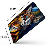 SonicTouch Dragon Li Kedi Figürlü Rengarenk Kaydırmaz Gaming Oyuncu Dikişsiz Mouse Pad/Ped 17x21cm