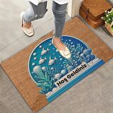 Valerine Life Balıklar ve Deniz Çayırları Hoş Geldiniz Kapı Önü Paspası 45x70cm