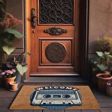 Valerine Life Nostaljik Kaset Welcome Kapı Önü Paspası 45x70cm