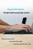 SonicTouch Bilek Destekli Savaşçı Türk Siyah Dikdörtgen Pürüzsüz Yüzey Dikişsiz Mouse Pad 18x22cm