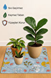 Valerine Life Çiçek Saksı Matı Salon Balkon Bitkileri Zemin Koruyucu Kaymaz Saksı Altlığı 60x60cm 27250622