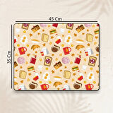 MAtGo School Breakfast Sıvı Geçirmez Beslenme Matı Kaymaz Yıkanır Okul Yemek Pad 35x45cm