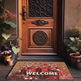 Valerine Life Yılbaşı Şemsiye Şekeri ve Hediyeler Welcome Kapı Önü Paspası 45x70cm