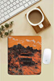 SonicTouch Bilek Destekli Teksas Bozkırı Turuncu Dikdörtgen Pürüzsüz Dikişsiz Mouse Pad 18x22cm