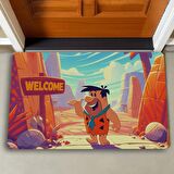 Valerine Life Fred Çakmaktaş Taş Devri Welcome Kapı Önü Paspası 45x70cm