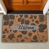 Valerine Life Ceviz Yaprakları Welcome Kapı Önü Paspası 45x70cm