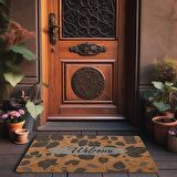 Valerine Life Ceviz Yaprakları Welcome Kapı Önü Paspası 45x70cm