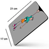 SonicTouch Fido Dido Temalı Gri Kaydırmaz Gaming Oyuncu Dikişsiz Mouse Pad/Ped 17x21cm