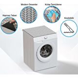 Valerine Life Çamaşır Kurutma Makinesi Örtüsü Matı Kaymaz Sıvı Geçirmez Koruyucu Yıkanır Ped 60x60cm