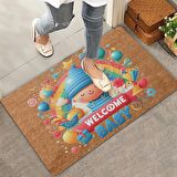 Valerine Life Yeni Doğan Balonlu Welcome Hoş Geldin Bebek Kapı Önü Paspası 45x70cm