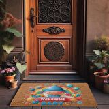 Valerine Life Yeni Doğan Balonlu Welcome Hoş Geldin Bebek Kapı Önü Paspası 45x70cm