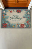 Valerine Life Tebeşir Çizimi Yılbaşı Noel Çam Ağaçlı Welcome Hoş Geldiniz Kapı Önü Paspası 45x70cm