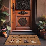 Valerine Life Dörtlü Sevimli Köpekler Patilerinizi Silin Kapı Önü Paspası 45x70cm