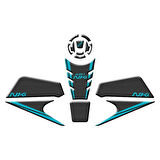 Gogo CF Moto NK 450 Tank Pad Set 003 Karbon/Mavi