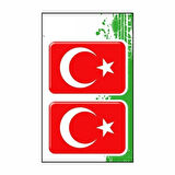 Gogo Türk Bayrağı 3 (4x6) İkili Damla Etiket