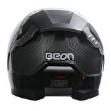Beon B-507 Full Face Motosiklet Kaskı FF01 Gri/Siyah