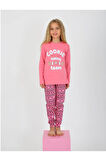 Kız Çocuk Uzun Kollu %100 Pamuklu Pijama Takımı 2/5 Yaş