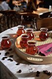 6'lı Royal Pleasure Borosilikat Cam Bardak Set Isıya Dayanıklı Keyfi Ala Kulplu Çay Fincanı Bardağı