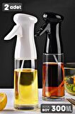 2li Büyük Cam Sprey Yağdanlık Airfryer Püskürtmeli Sprey Şişe Ayçiçek Zeytinyağı Sirkelik 300 ml