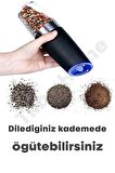 Gravity Otomatik Karabiber Tuz Değirmeni Seramik Bıçaklı Baharat Öğütücü LED Işıklı 5 Kademeli