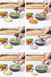 Tilbe Home Vegetable Cutter Pro Rende Sebze Soğan Küp Doğrayıcı Dilimleyici Hazneli Kesici Dicer Rende Seti