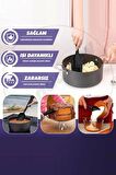 6lı Silikon Fırça Spatula Servis Takımı Yanmaz Yapışmaz Siyah Fırçası Kaşık Bıçak Spatula