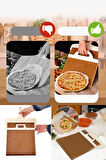 Tilbe Home Büyük Boy Sürgülü Pizza Küreği Kaydırılabilir Ahşap Pasta Ekmek Fırın Pide Küreği Yapışmaz Kürek