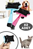 2li Kedi Tarağı Tuşlu Evcil Hayvan Kedi Köpek Tüy Toplayıcı Fırça Tarak Kaşıma Tımar Etme Tarağı