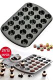 Muffin Kalıbı 24'lü Cupcake Kapsülü Fırın Mini Kek Browni Kekstra Kurabiye Kalıbı Muffin Baking Pan