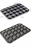Muffin Kalıbı 24'lü Cupcake Kapsülü Fırın Mini Kek Browni Kekstra Kurabiye Kalıbı Muffin Baking Pan