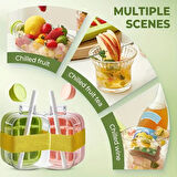 Tilbe Home Yeni Nesil Pipetli Buz Kalıbı Matara Buz Kalıbı Retro Su Şişesi Kapaklı Taşınabilir Buz Küpü 500ml