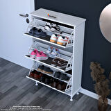 Modilayn VARBİ Antre Hol 72 x 127 x 25, 5 cm lik 3 Düşer Kapak 6 Göz Bölmeli Ayakkabılık